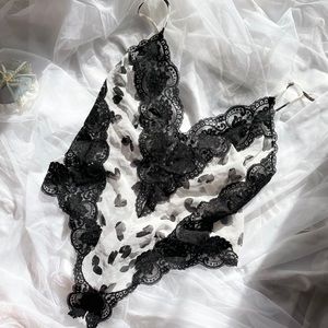 Black and White Lingerie Bodysuit
